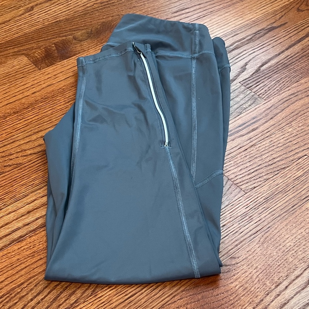 Victoria secret sport zip leggings in dark grey